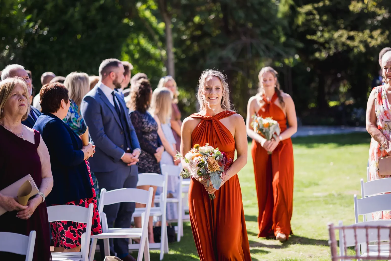 Pelham House autumnal outdoor ceremony