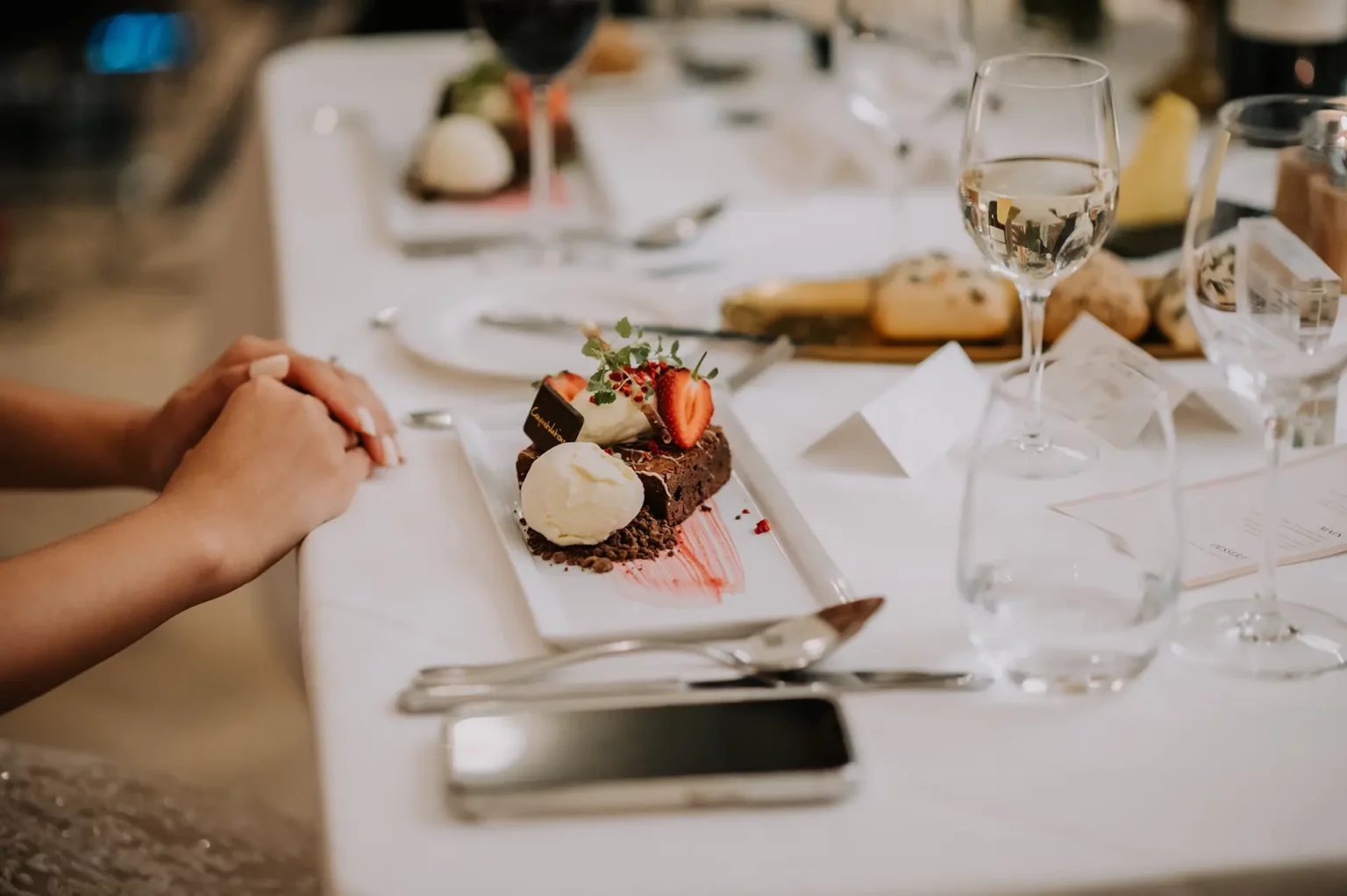 Pelham House wedding breakfast dessert