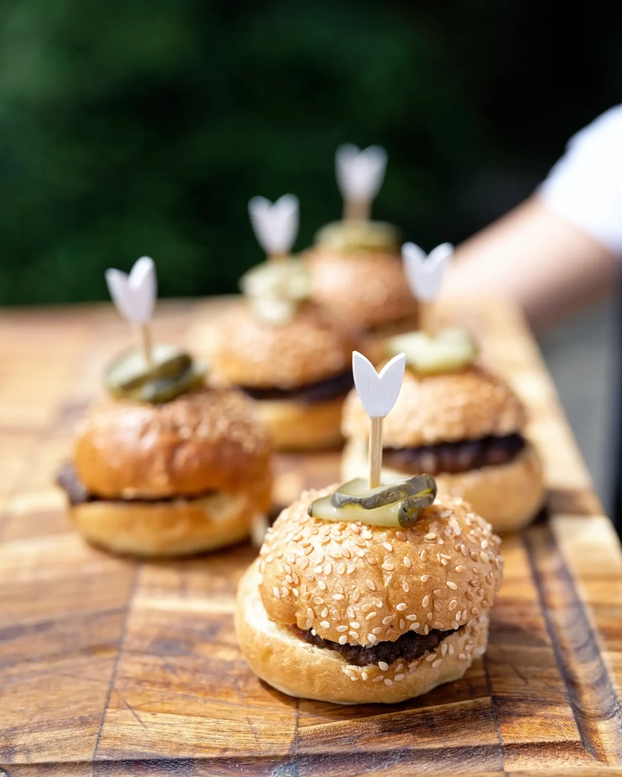 pelham house chefs table burger canapes