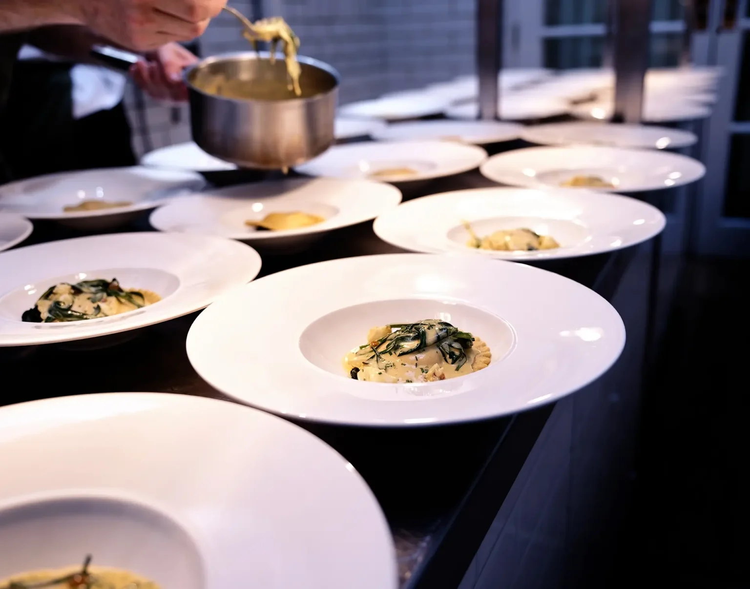 pelham house chefs table ravioli pass
